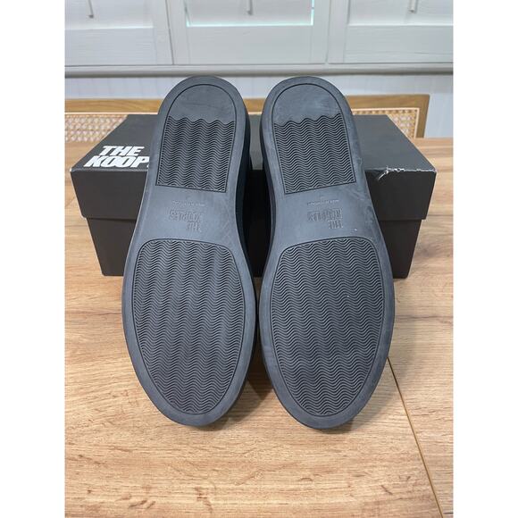 The Kooples Black Sneakers Unisex Leather Vinyl Size 7.5 US 38 EU NIB Low Tops - Picture 11 of 14